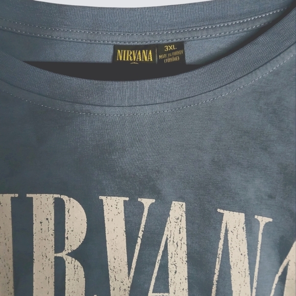 Nirvana Kurt Cobain In Utero live 93 Light Blue t-shirt Size Large 3XL - Picture 3 of 4